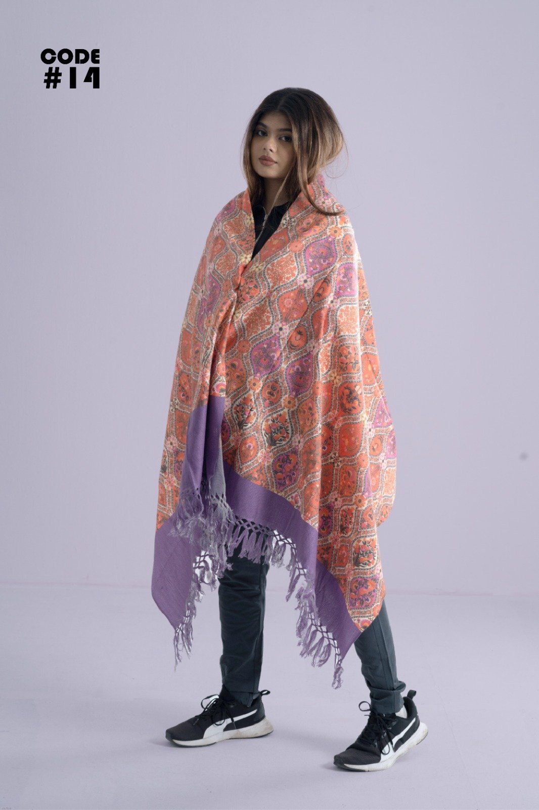 Elegant Digital Print Woolen Shawl-0014