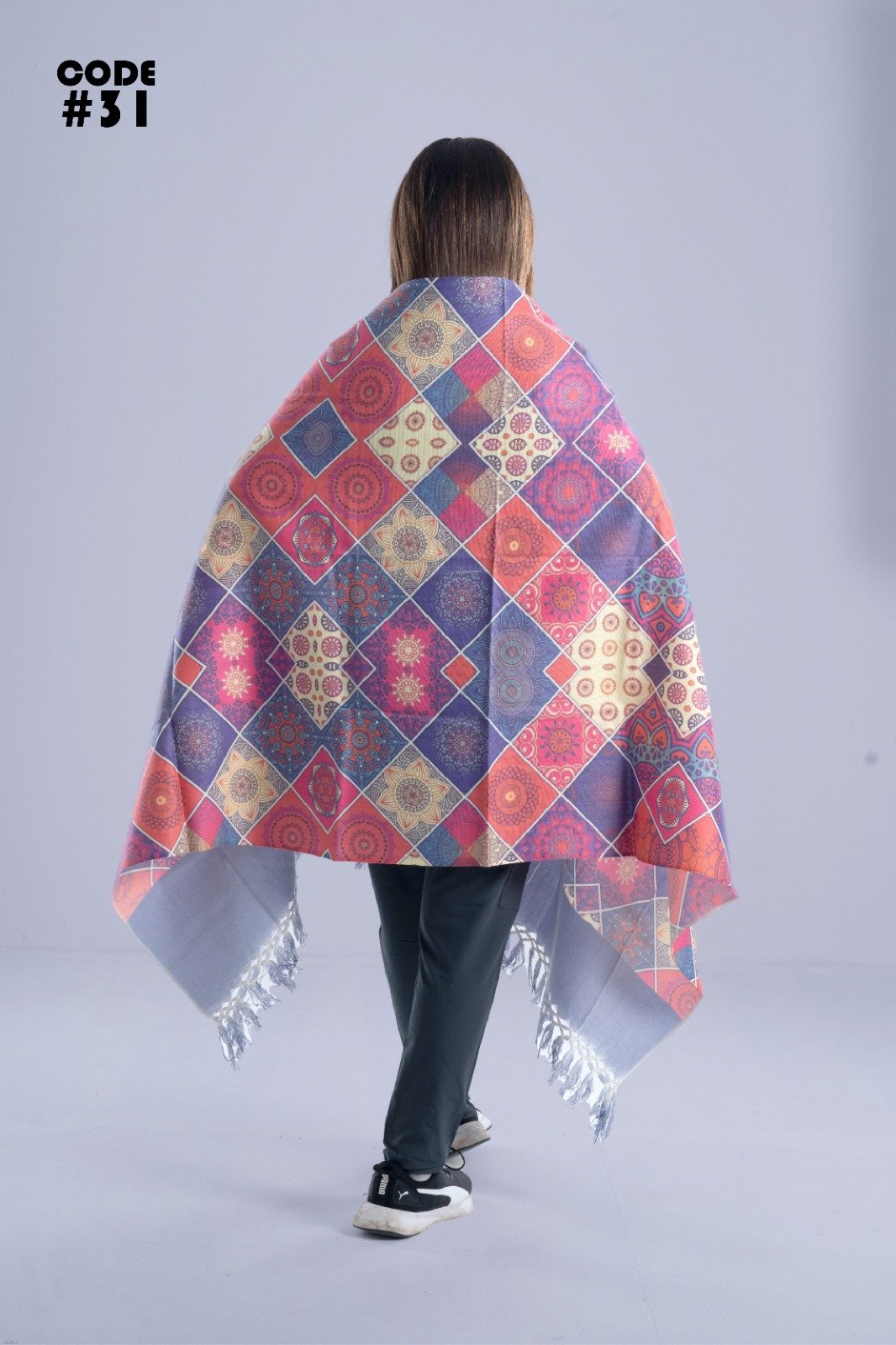 Elegant Digital Print Woolen Shawl-0031 - Image 2